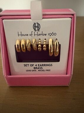 House of Harlow 1960 Gold Earring Set